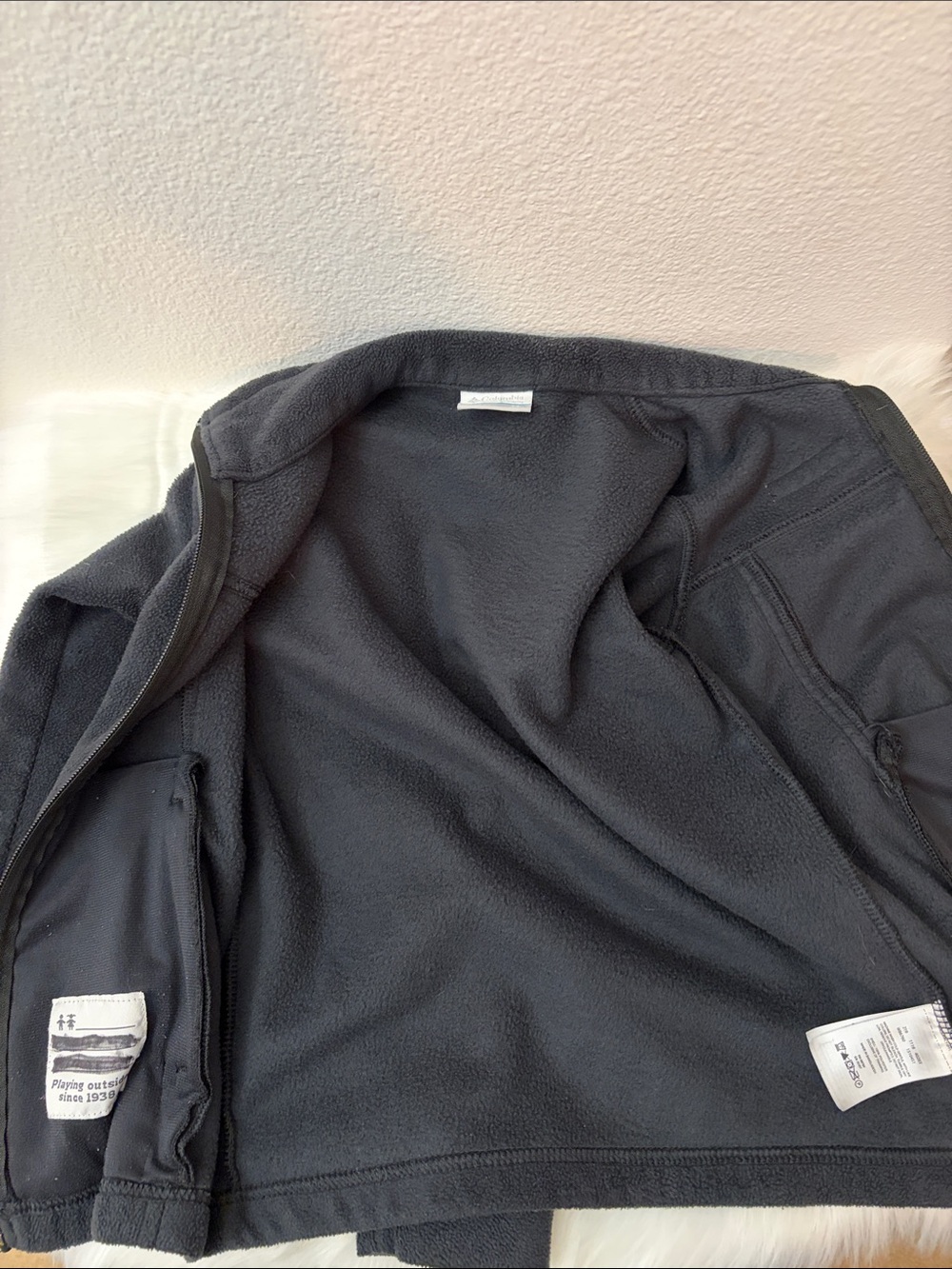 Columbia Black Full Zip Fleece Sweatshirt - Picture 7 of 7